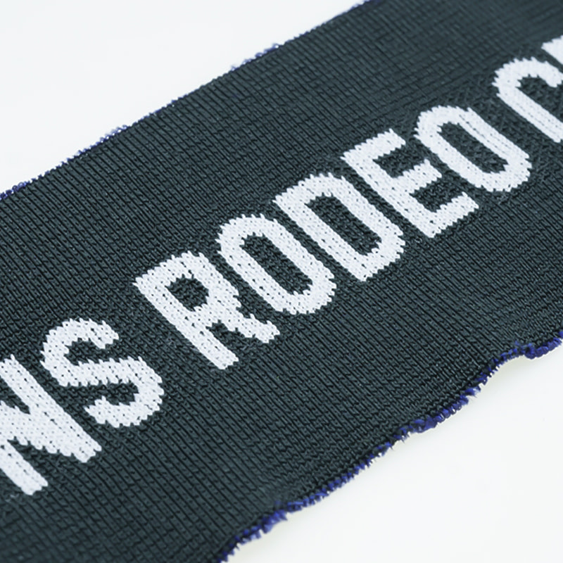 Модная ткань для одежды из жаккардового ребра из полиэстера и спандекса с буквами